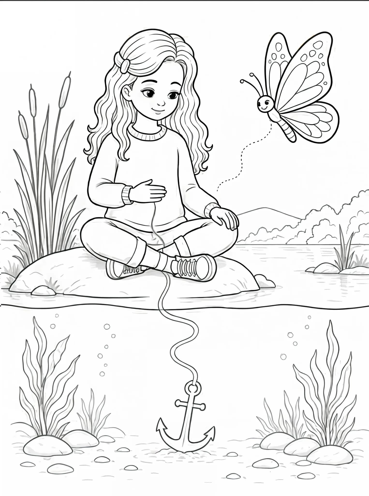 Cuaderno de mindfulness Respira y Brilla para niñas, portada serena