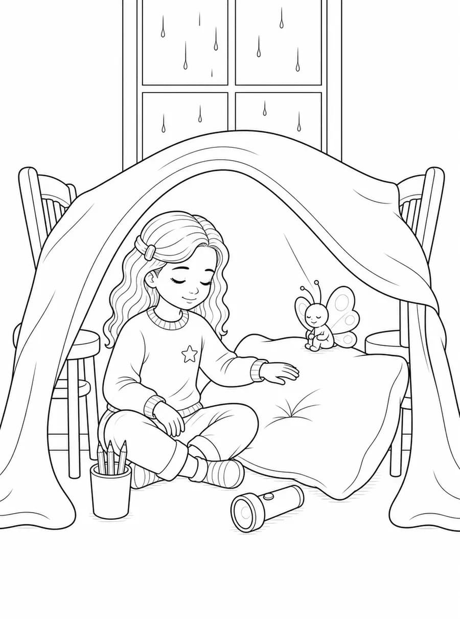 Interior del cuaderno Pequeñas Gigantes: mi lugar seguro, actividad para niñas